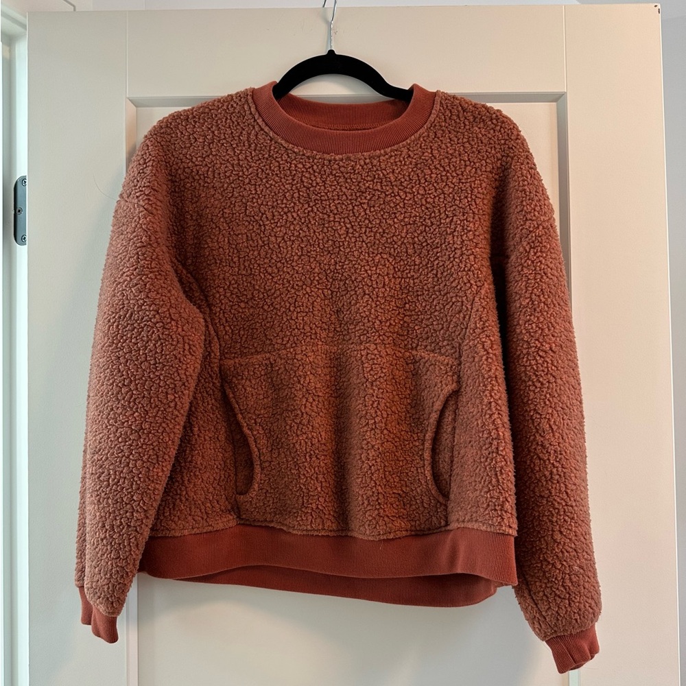 Madewell Cozy Brown Sherpa Sweater